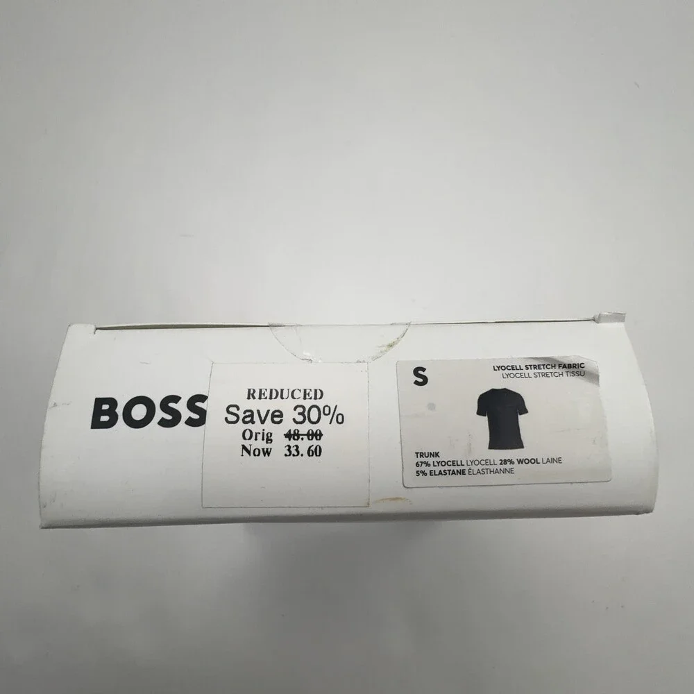 Boss T Shirt RN Mens Small Gray Lyocell Wool Stretch Jersey